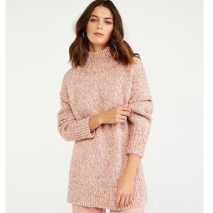 Ann Taylor Marled Turtleneck Tunic Sweater Size M NWT